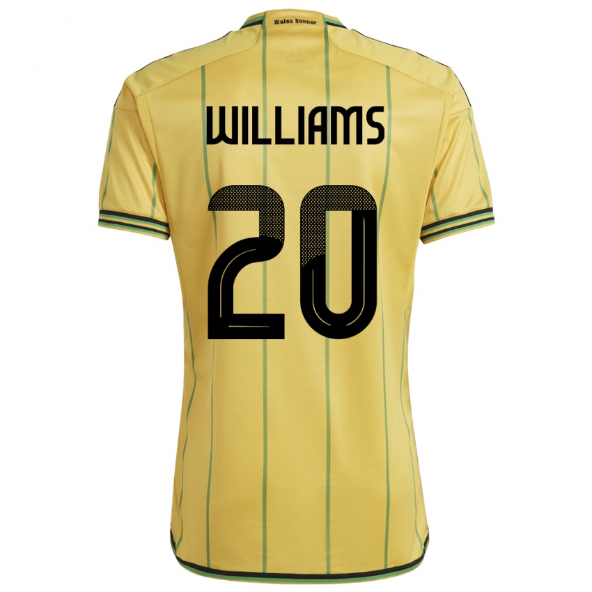 Kinderen Jamaica Victoria Williams #20 Geel Thuisshirt Thuistenue 24-26 T-Shirt België