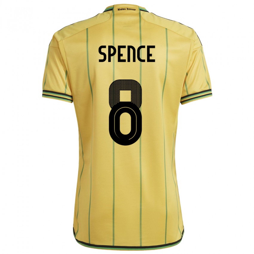 Kinderen Jamaica Drew Spence #8 Geel Thuisshirt Thuistenue 24-26 T-Shirt België