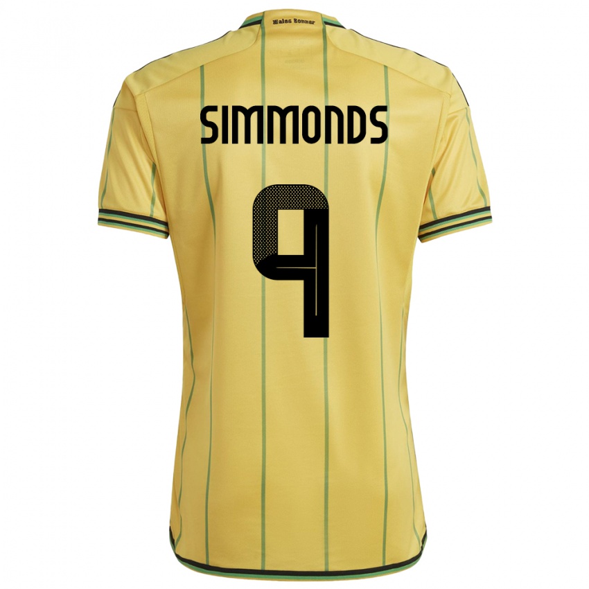 Kinder Jamaika Kameron Simmonds #9 Gelb Heimtrikot Trikot 24-26 T-Shirt Belgien