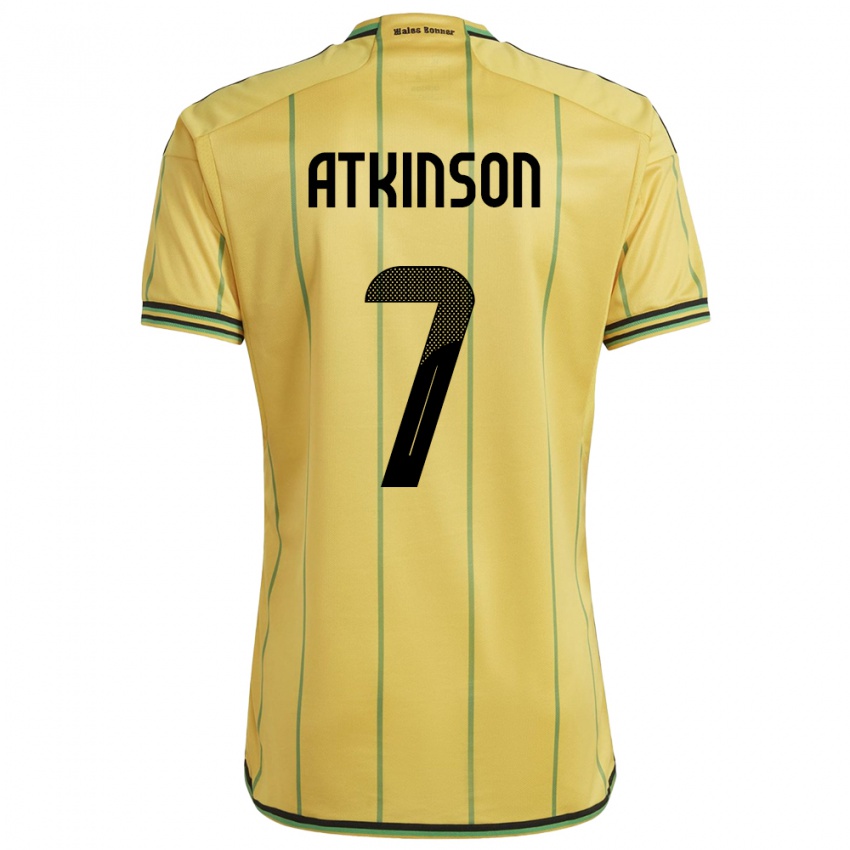 Kinderen Jamaica Natoya Atkinson #7 Geel Thuisshirt Thuistenue 24-26 T-Shirt België