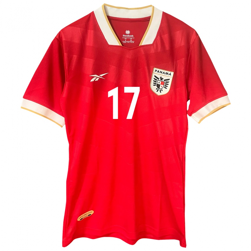 Kinderen Panama Ana Jaén Rodríguez #17 Rood Thuisshirt Thuistenue 24-26 T-Shirt België