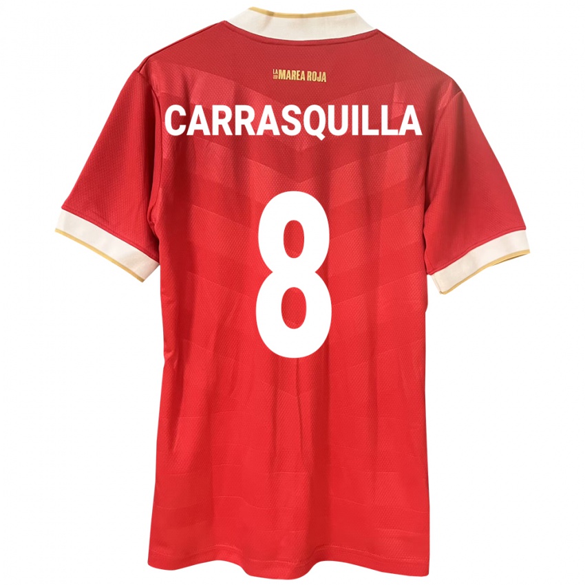 Kinder Panama Adalberto Carrasquilla #8 Rot Heimtrikot Trikot 24-26 T-Shirt Belgien