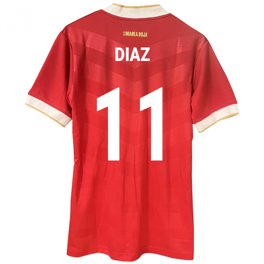 Kinder Panama Ismael Díaz #11 Rot Heimtrikot Trikot 24-26 T-Shirt Belgien