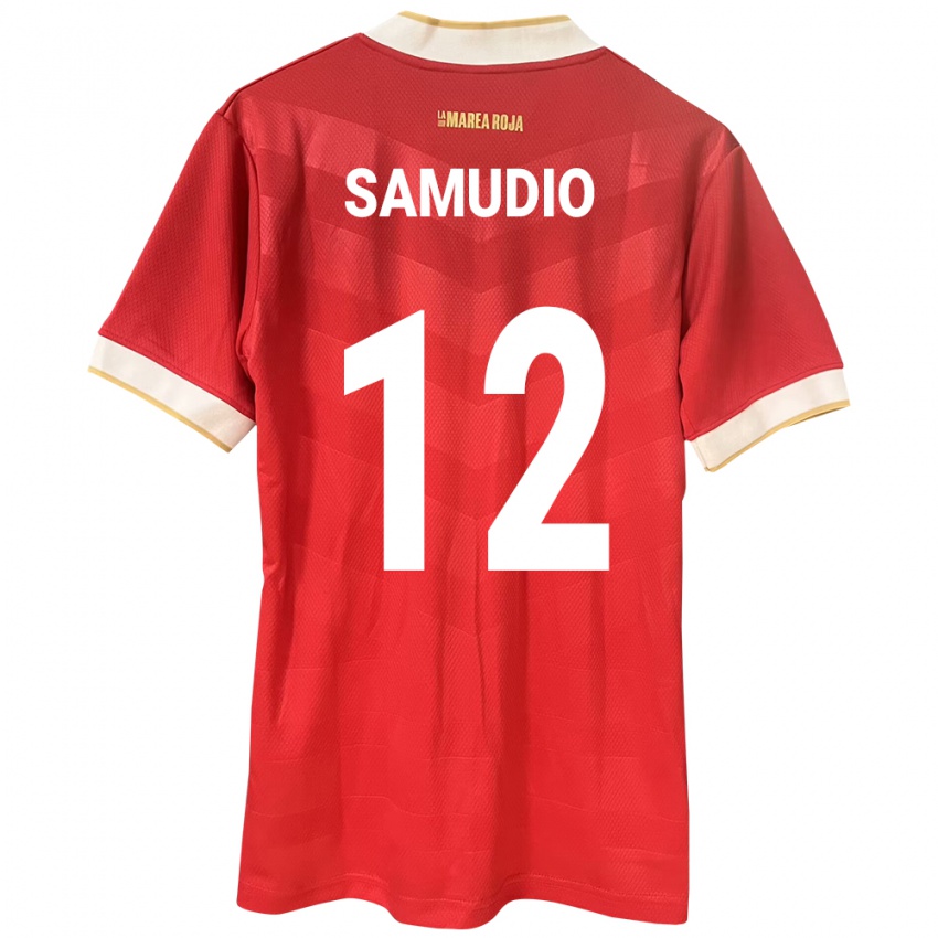 Kinderen Panama César Samudio #12 Rood Thuisshirt Thuistenue 24-26 T-Shirt België