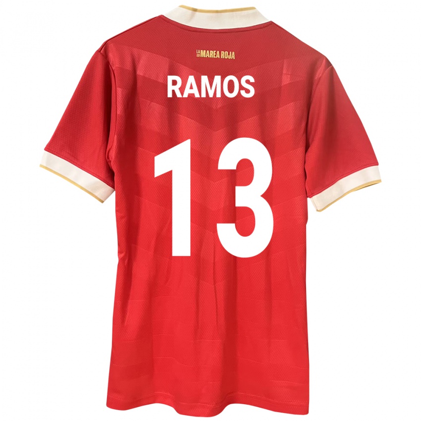 Kinderen Panama Jiovany Ramos #13 Rood Thuisshirt Thuistenue 24-26 T-Shirt België