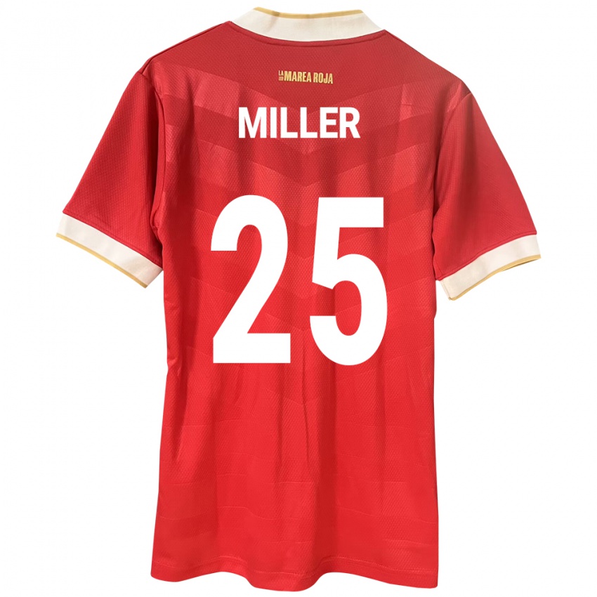 Kinder Panama Roderick Miller #25 Rot Heimtrikot Trikot 24-26 T-Shirt Belgien