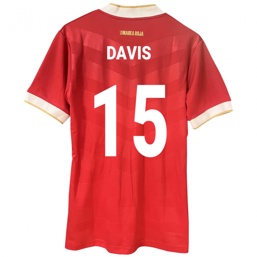 Enfant Maillot Panama Éric Davis #15 Rouge Tenues Domicile 24-26 T-Shirt Belgique