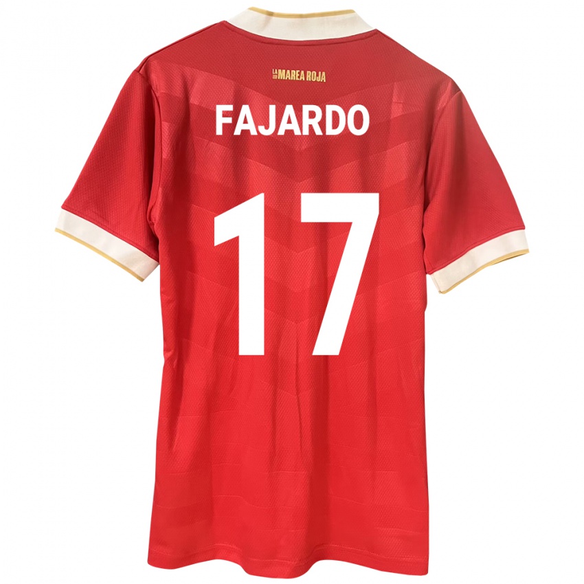 Kinder Panama José Fajardo #17 Rot Heimtrikot Trikot 24-26 T-Shirt Belgien