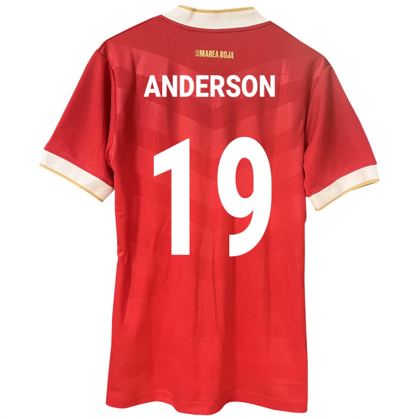 Kinderen Panama Iván Anderson #19 Rood Thuisshirt Thuistenue 24-26 T-Shirt België