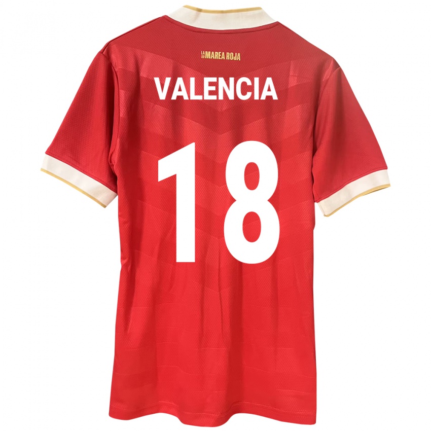 Kinderen Panama Omar Valencia #18 Rood Thuisshirt Thuistenue 24-26 T-Shirt België