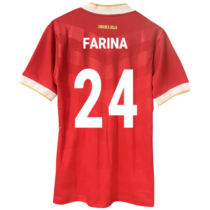 Kinderen Panama Edgardo Fariña #24 Rood Thuisshirt Thuistenue 24-26 T-Shirt België