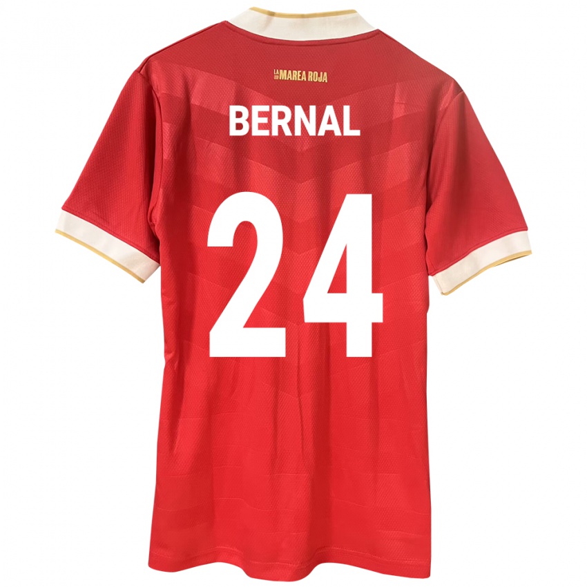 Kinderen Panama Kevin Bernal #24 Rood Thuisshirt Thuistenue 24-26 T-Shirt België