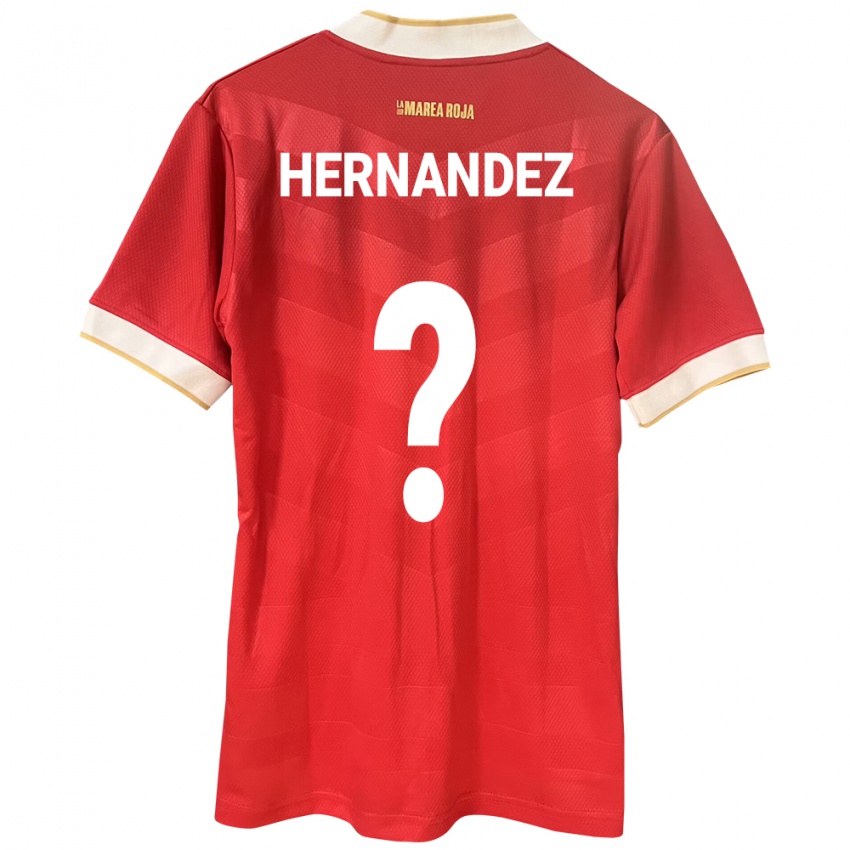 Enfant Maillot Panama Carlos Hernández #0 Rouge Tenues Domicile 24-26 T-Shirt Belgique