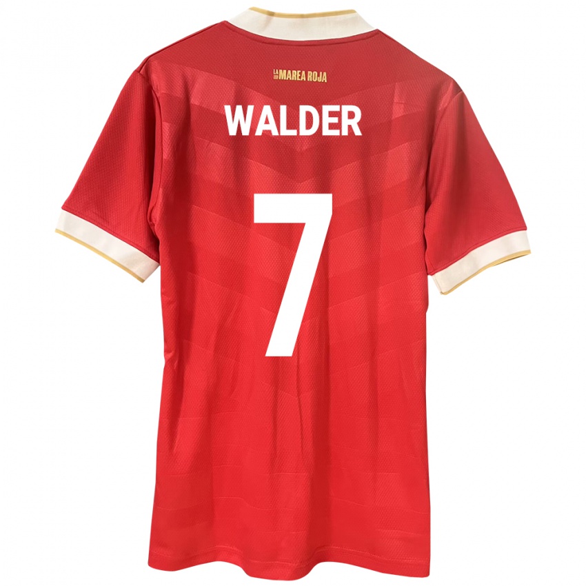 Kinder Panama Kevin Walder #7 Rot Heimtrikot Trikot 24-26 T-Shirt Belgien