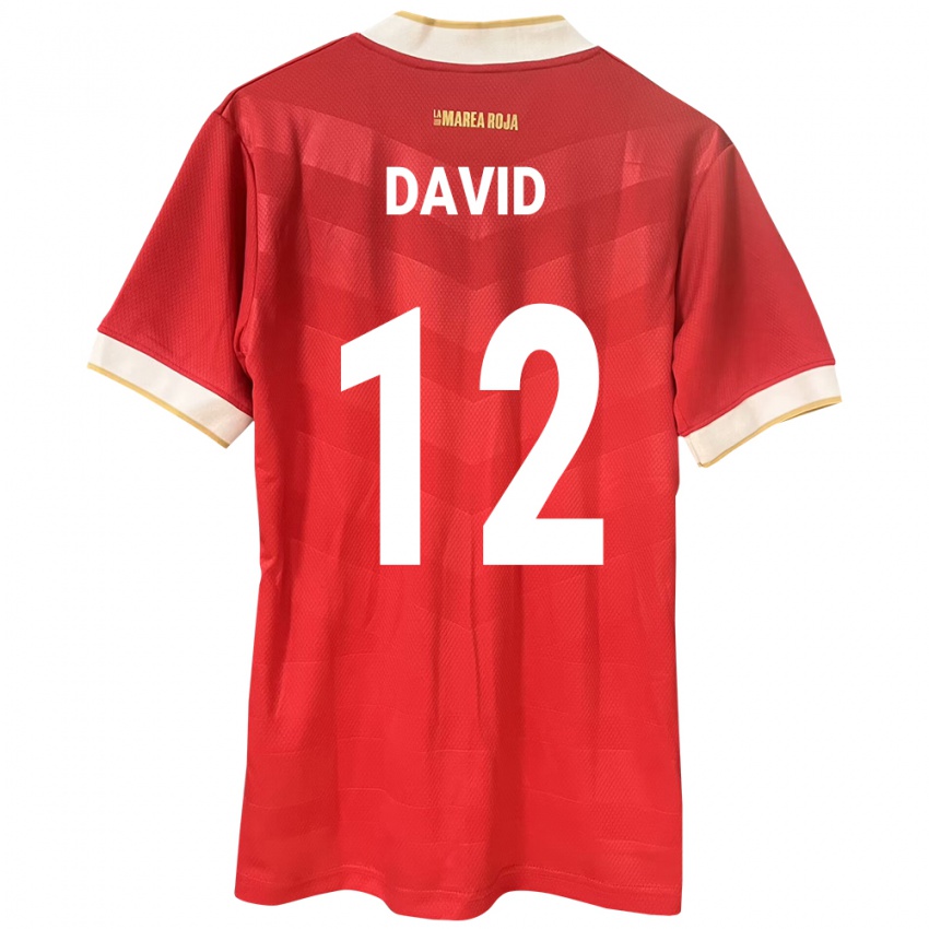 Kinderen Panama Said David #12 Rood Thuisshirt Thuistenue 24-26 T-Shirt België