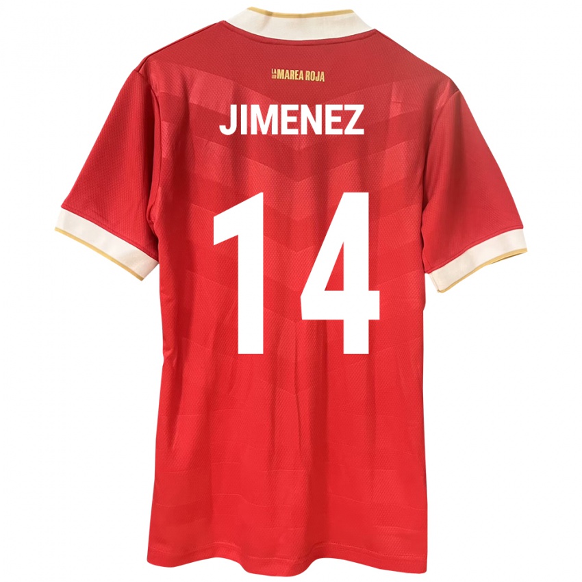 Kinder Panama Juan Jiménez #14 Rot Heimtrikot Trikot 24-26 T-Shirt Belgien