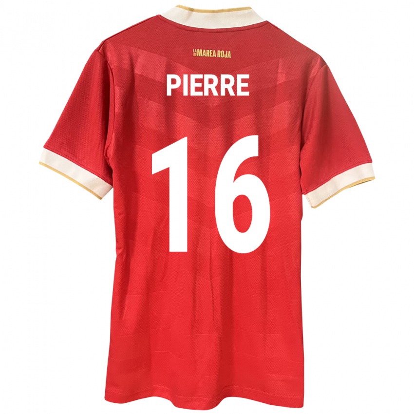 Kinder Panama Jael Pierre #16 Rot Heimtrikot Trikot 24-26 T-Shirt Belgien