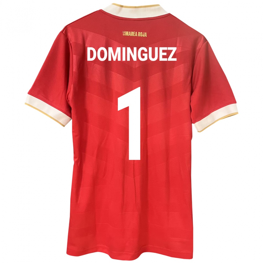 Kinder Panama Valeska Domínguez #1 Rot Heimtrikot Trikot 24-26 T-Shirt Belgien