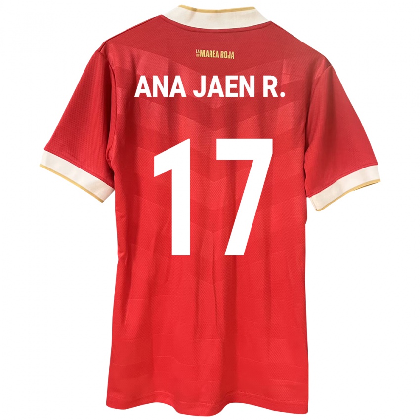 Kinderen Panama Ana Jaén Rodríguez #17 Rood Thuisshirt Thuistenue 24-26 T-Shirt België