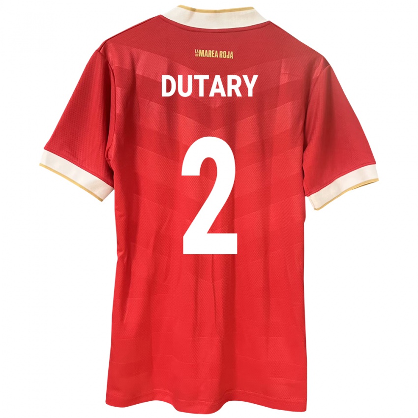 Kinder Panama Claudia Dutary #2 Rot Heimtrikot Trikot 24-26 T-Shirt Belgien