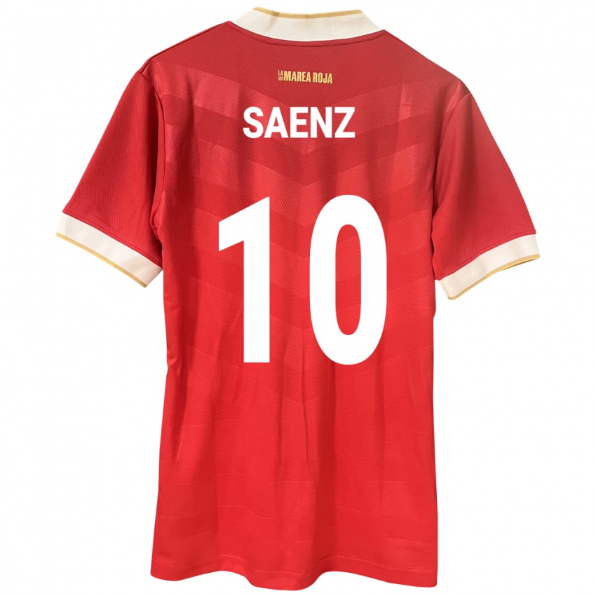 Kinder Panama Gloria Sáenz #10 Rot Heimtrikot Trikot 24-26 T-Shirt Belgien