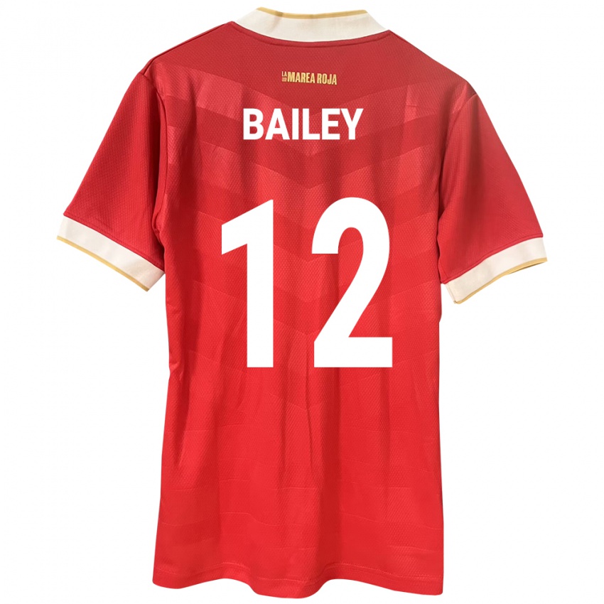 Kinder Panama Yenith Bailey #12 Rot Heimtrikot Trikot 24-26 T-Shirt Belgien