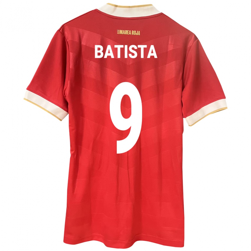 Kinder Panama Yanixa Batista #9 Rot Heimtrikot Trikot 24-26 T-Shirt Belgien