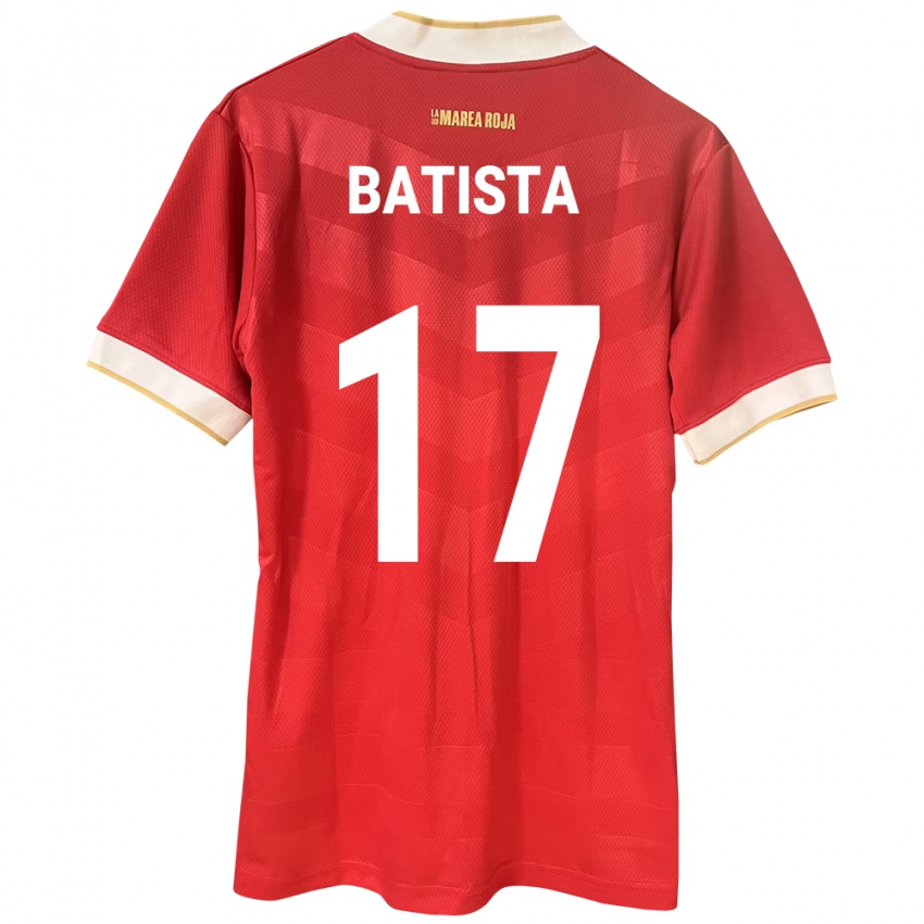 Kinderen Panama Laurie Batista #17 Rood Thuisshirt Thuistenue 24-26 T-Shirt België