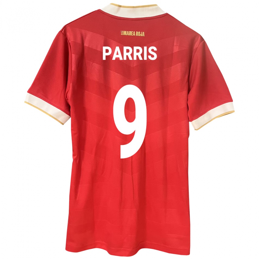 Kinderen Panama Katherine Parris #9 Rood Thuisshirt Thuistenue 24-26 T-Shirt België