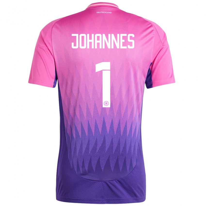 Enfant Maillot Allemagne Stina Johannes #1 Rose-Mauve Tenues Extérieur 24-26 T-Shirt Belgique