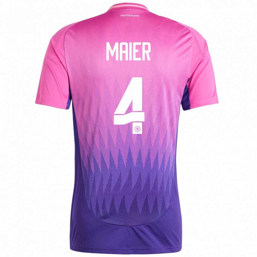 Enfant Maillot Allemagne Leonie Maier #4 Rose-Mauve Tenues Extérieur 24-26 T-Shirt Belgique