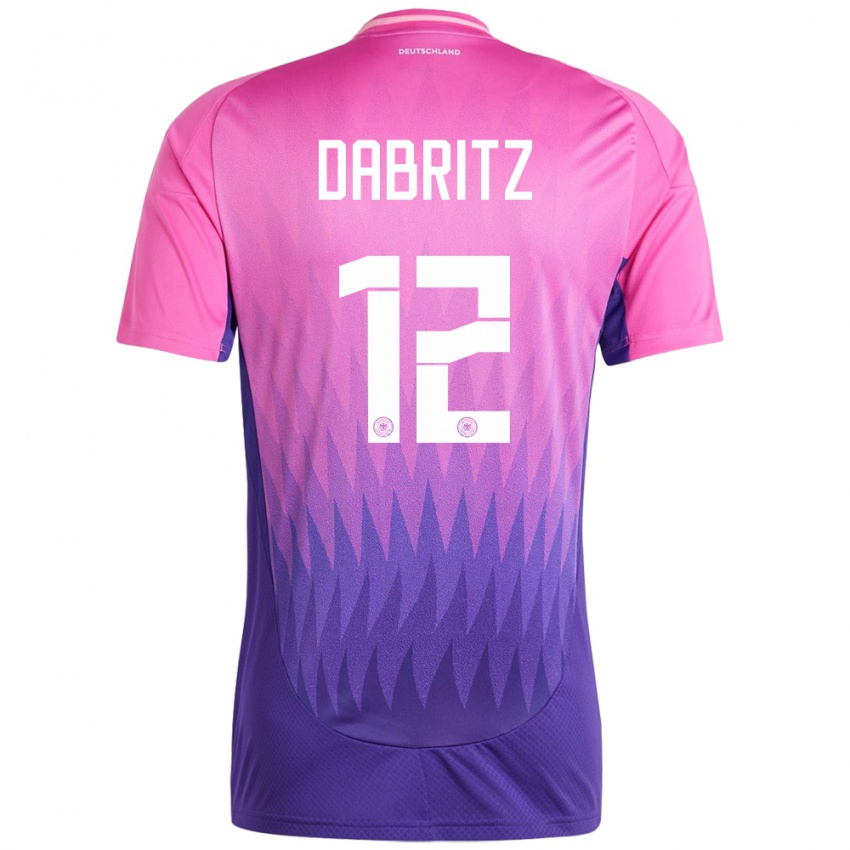 Enfant Maillot Allemagne Sara Dabritz #12 Rose-Mauve Tenues Extérieur 24-26 T-Shirt Belgique