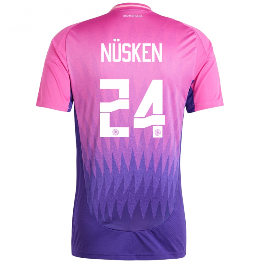 Enfant Maillot Allemagne Sjoeke Nusken #24 Rose-Mauve Tenues Extérieur 24-26 T-Shirt Belgique