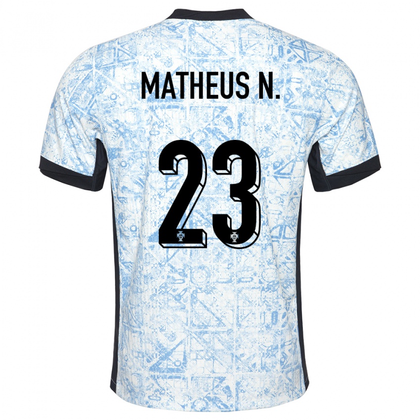Enfant Maillot Portugal Matheus Nunes #23 Bleu Crème Tenues Extérieur 24-26 T-Shirt Belgique