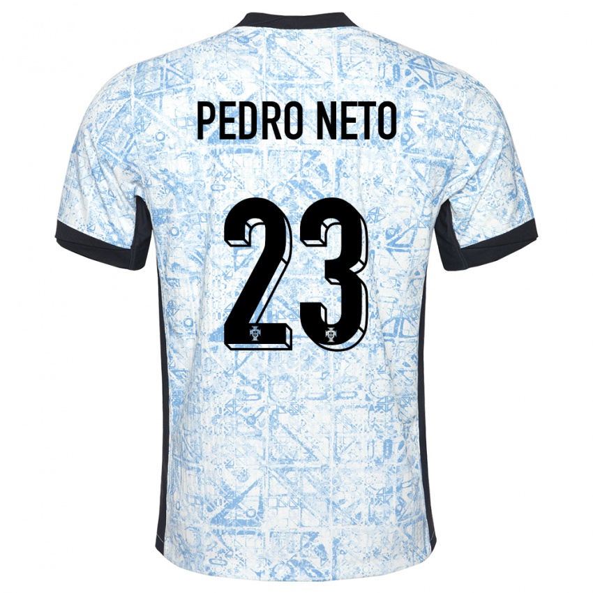 Enfant Maillot Portugal Pedro Neto #23 Bleu Crème Tenues Extérieur 24-26 T-Shirt Belgique
