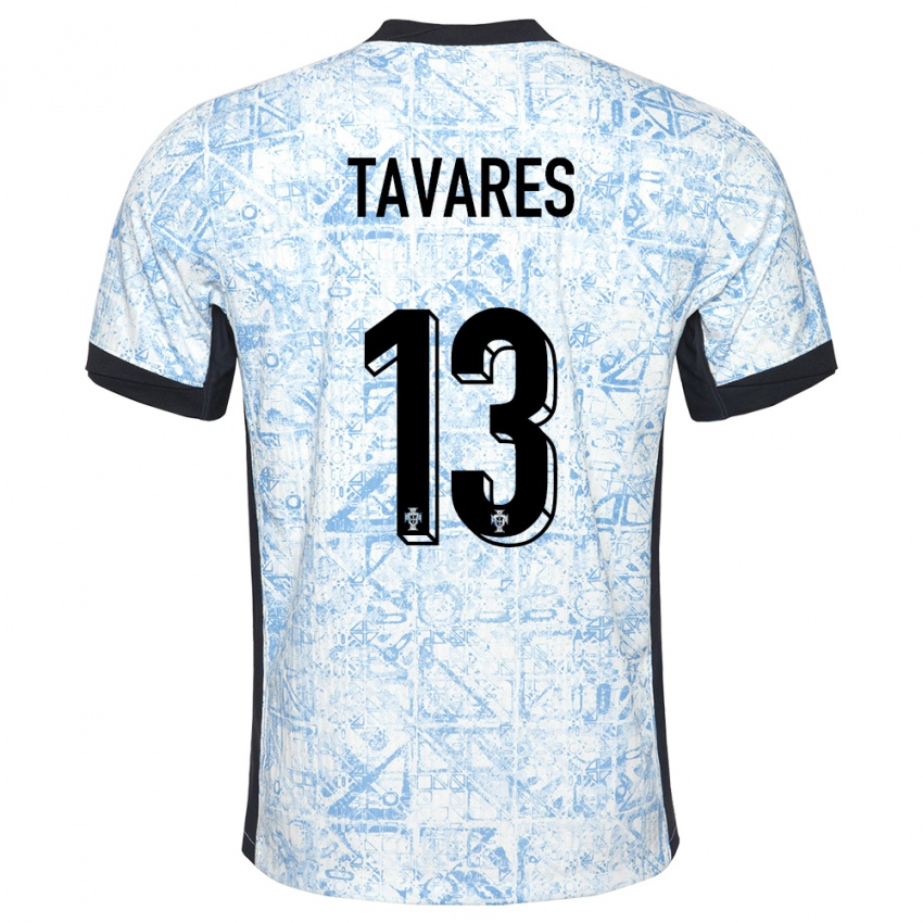 Enfant Maillot Portugal Nuno Tavares #13 Bleu Crème Tenues Extérieur 24-26 T-Shirt Belgique