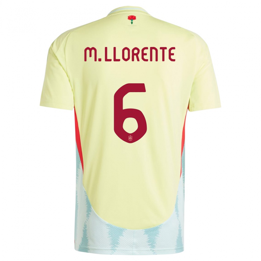 Kinderen Spanje Marcos Llorente #6 Geel Uitshirt Uittenue 24-26 T-Shirt België