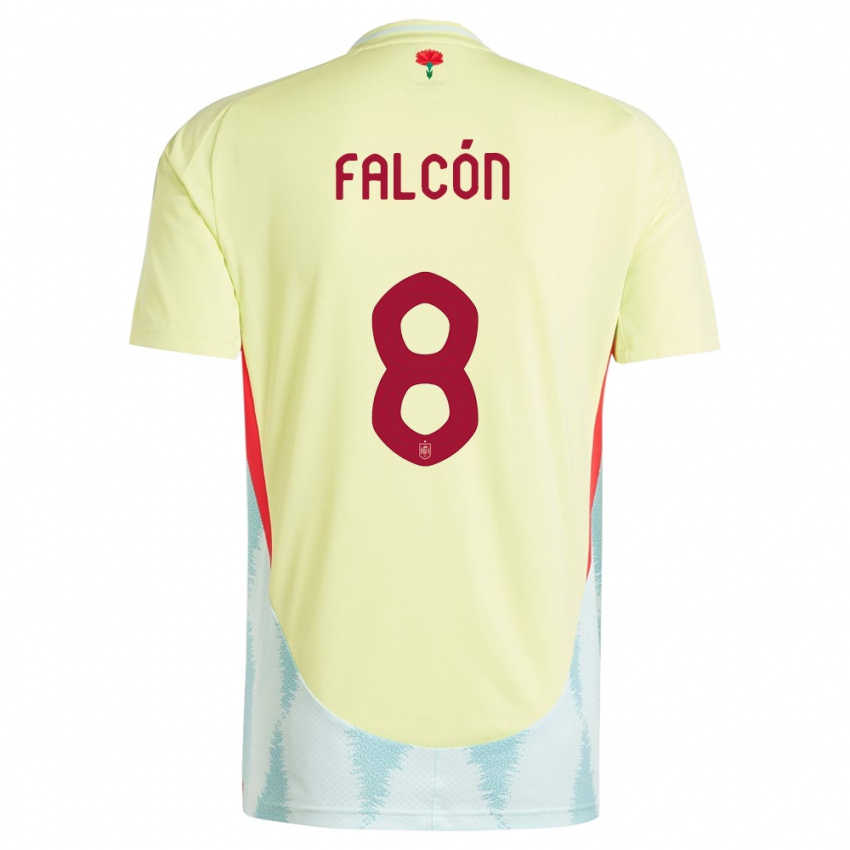 Kinderen Spanje Andrea Falcon #8 Geel Uitshirt Uittenue 24-26 T-Shirt België