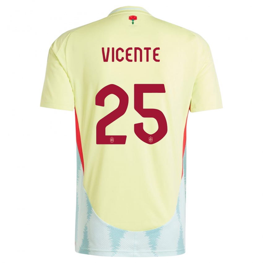 Kinderen Spanje Ainhoa Vicente #25 Geel Uitshirt Uittenue 24-26 T-Shirt België