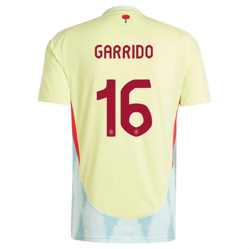 Kinderen Spanje Aleix Garrido #16 Geel Uitshirt Uittenue 24-26 T-Shirt België