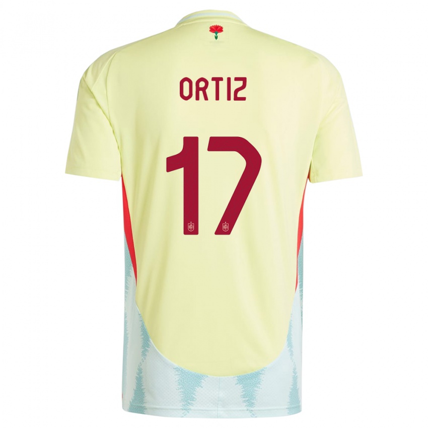 Kinderen Spanje Angel Ortiz #17 Geel Uitshirt Uittenue 24-26 T-Shirt België