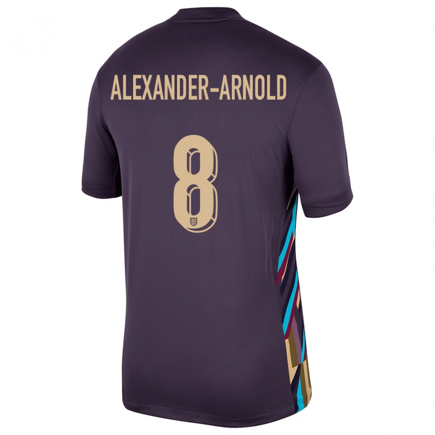 Kinderen Engeland Trent Alexander-Arnold #8 Donkere Rozijn Uitshirt Uittenue 24-26 T-Shirt België