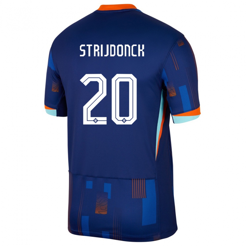 Kinderen Nederland Bayren Strijdonck #20 Blauw Uitshirt Uittenue 24-26 T-Shirt België