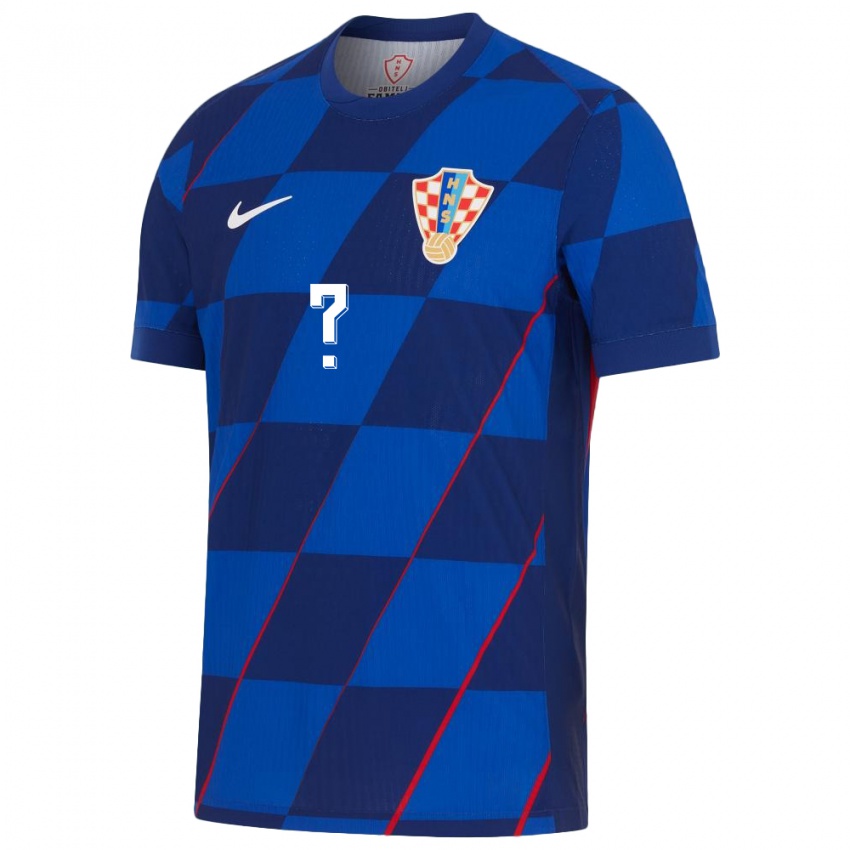 Enfant Maillot Croatie Votre Nom #0 Bleu Tenues Extérieur 24-26 T-Shirt Belgique