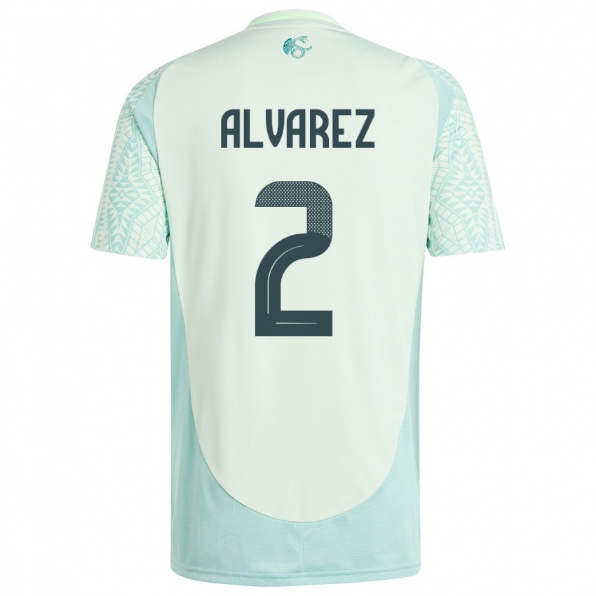 Enfant Maillot Mexique Kevin Alvarez #2 Lin Vert Tenues Extérieur 24-26 T-Shirt Belgique