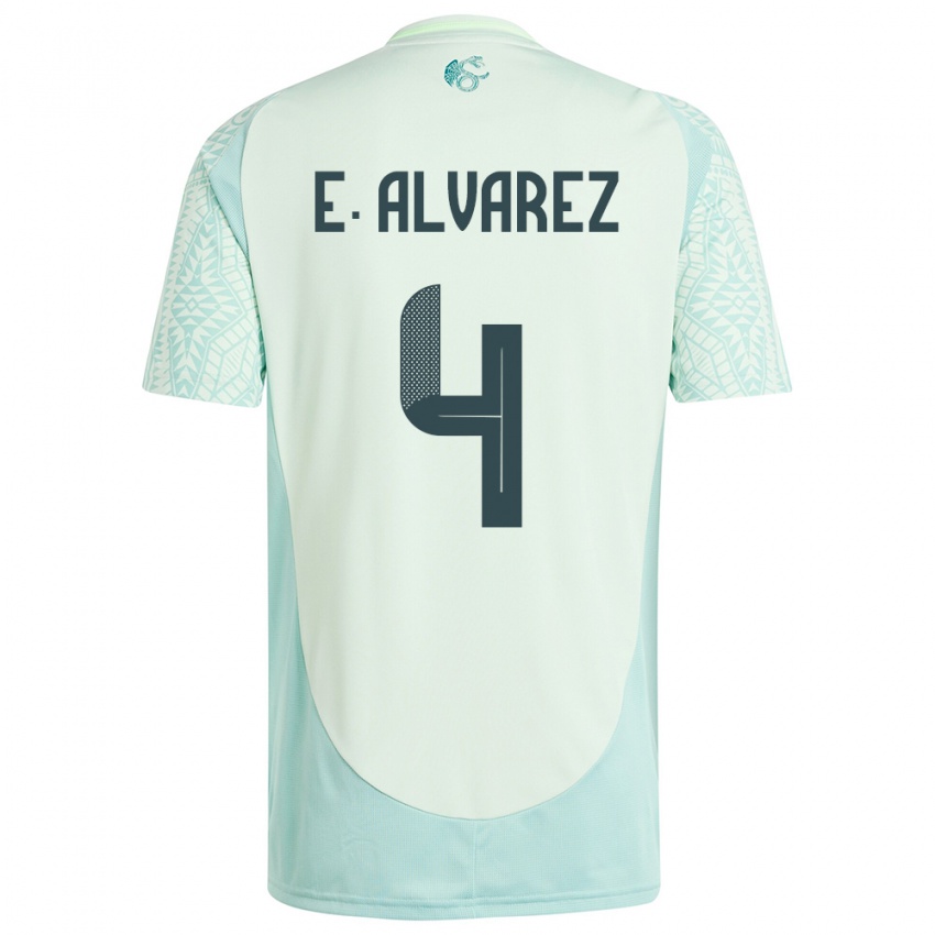 Kinderen Mexico Edson Alvarez #4 Linnen Groen Uitshirt Uittenue 24-26 T-Shirt België