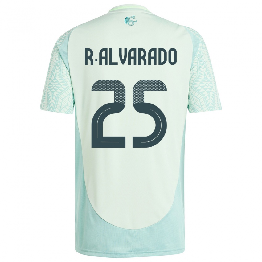 Enfant Maillot Mexique Roberto Alvarado #25 Lin Vert Tenues Extérieur 24-26 T-Shirt Belgique