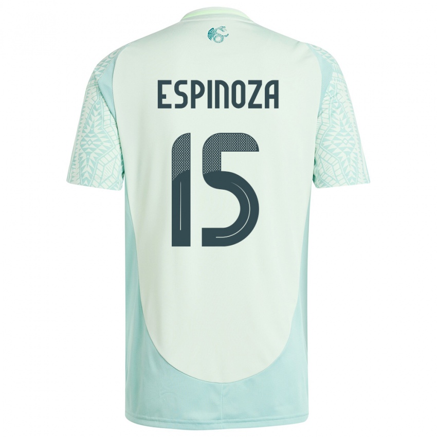 Kinderen Mexico Greta Espinoza #15 Linnen Groen Uitshirt Uittenue 24-26 T-Shirt België