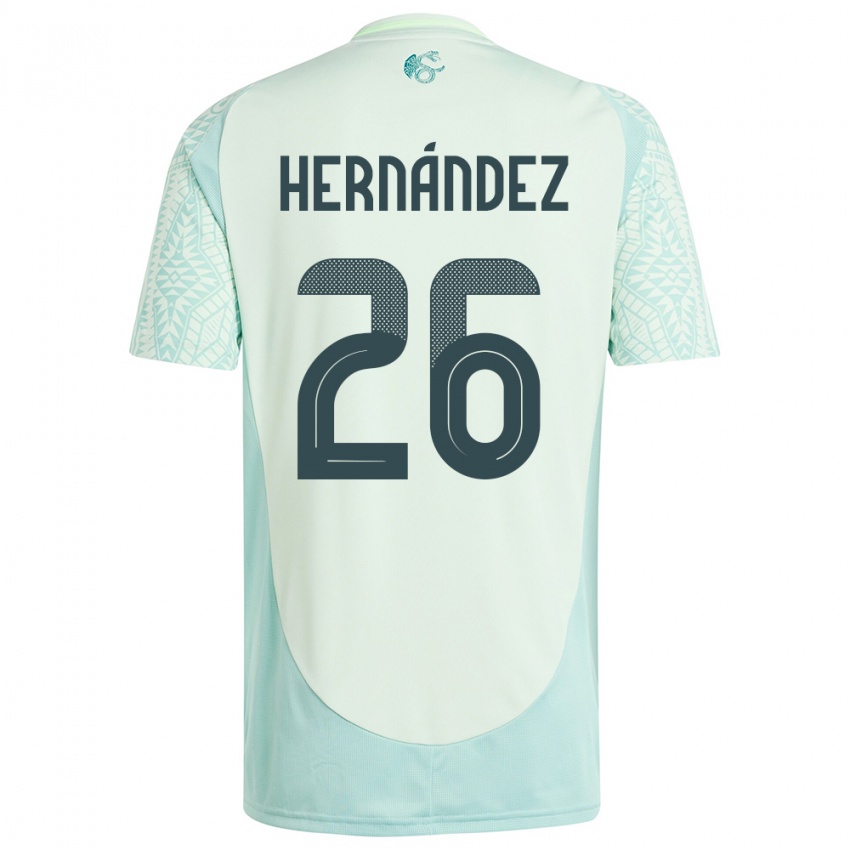 Kinderen Mexico Nicolette Hernandez #26 Linnen Groen Uitshirt Uittenue 24-26 T-Shirt België