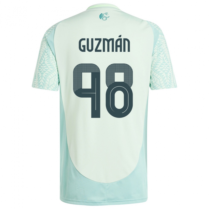 Enfant Maillot Mexique Kinberly Guzman #98 Lin Vert Tenues Extérieur 24-26 T-Shirt Belgique